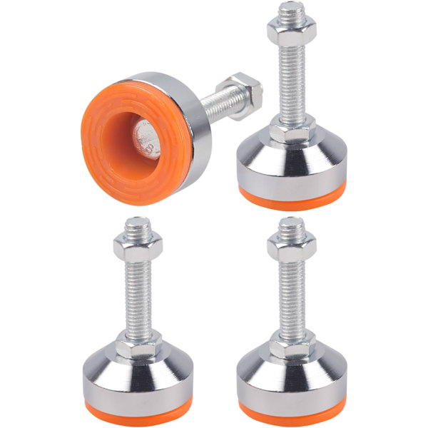 4 stk Nivåføtter Justerbare Karbonstål Maskinføtter Heavy Duty Møbel Nivåregulering for 50*M12*50