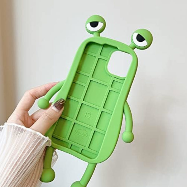 Kawaii Puhelin Kotelo 3D Piirretty Söpö Sammakko Puhelin Kotelo Pehmeä Silikoninen Ainutlaatuinen Hauska Kansi Kotelo Naisille Tytöille Ohut Istuvuus Iskunvaimennus