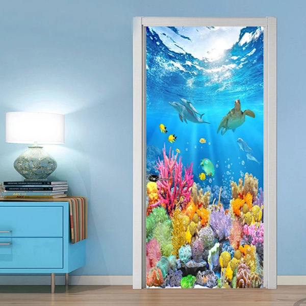 77x200cm Ovitarttu Trompe l'oeil -efekti 3D-tapetti（Tyyli 32)