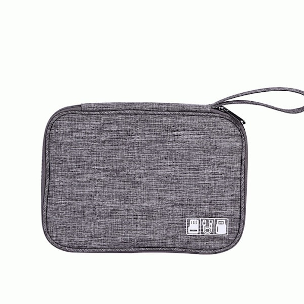 Förvaringsväska, reseväska för USB-kabelenhet, SD-kort, laddare hårddisk Gray