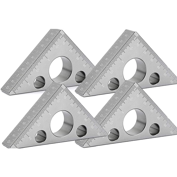 Måletrekant, aluminiumlegering firkant, 45 graders vinkel