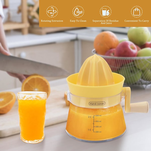Manuel Citruspresser, Citron- og Appelsinpresser, Citruspresser, Manuel Citruspresser med Målekop