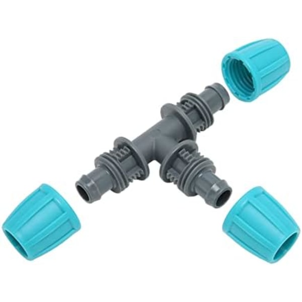 20 kpl Piikkipäisiä T-liittimiä, 16 mm Piikkipäisiä Letkuliittimiä Tippa-kasteluliittimiä Putken T-liittimiä 3-tieinen Adapteri Vesi