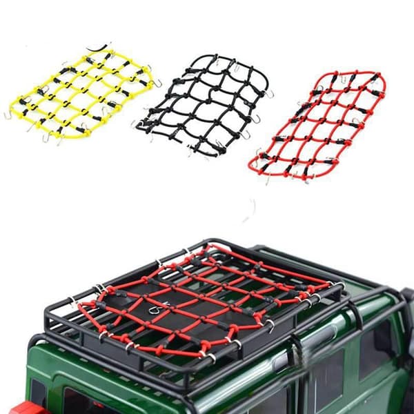 1 stk. Elastisk bagagenet RC bil tilbehør til 1/10 RC Crawler (Sort)