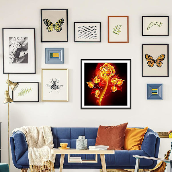 Flame Rose DIY 5D timanttimaalaussetti