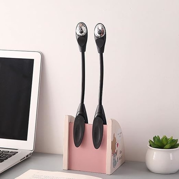 Clip-on læselampe - LED læselampe med justerbar klemme | minii Clip-on lampe, rejseboglampe, læselampe med en-knaps kontakt til natten