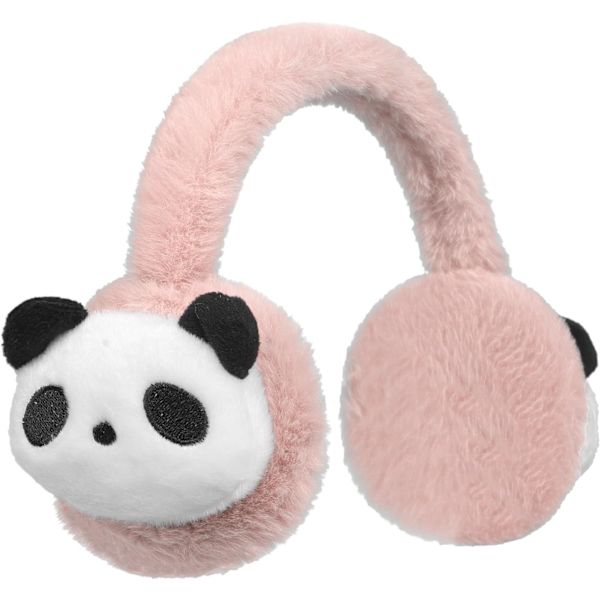 Unisex Søde Panda Ørevarmere Foldbare Varme Ørebetræk Vinter Blød Plys Ørevarmere