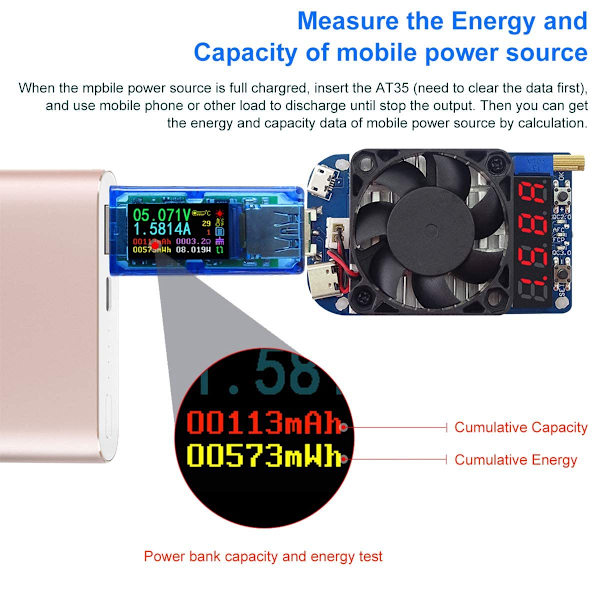 USB 3.0 Tester Multimeter 3.7-30V 0-4A USB Digital Strøm- og Spændingstester Måler Voltmeter Ammeter