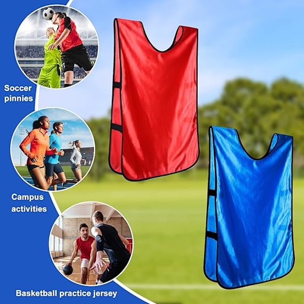 24-pack Pinnies Scrimmage Träningströjor Fotboll Basket Träning