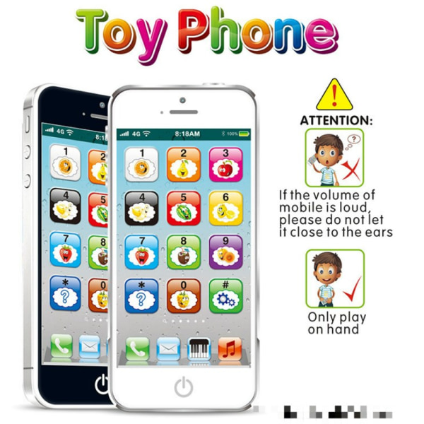2 stk-Børnelegetøj mobiltelefon, ​engelsk læremaskine Touch screen mobiltelefon letvægts Musica