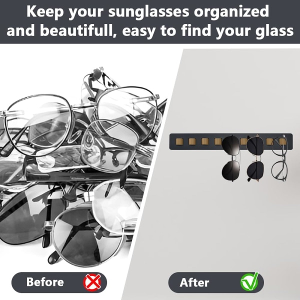 MH-Puinen aurinkolasien säilytysteline seinälle aurinkolaseille ja silmälaseille