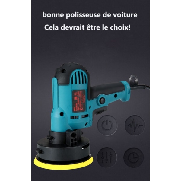 700W automatisk polermaskin - excentrisk polermaskin 3600rpm - Steglös hastighet