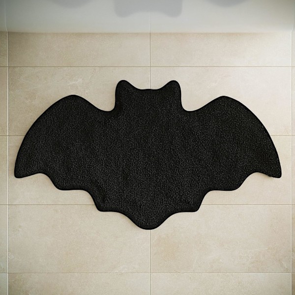 Halloween-lepakottien kylpyhuoneriippumatto Musta Goottilainen Goth Lahjat Huoneen Koristeet Pelottava Noita Noitainen Koti Batman Söpöt Matot Keittiöön