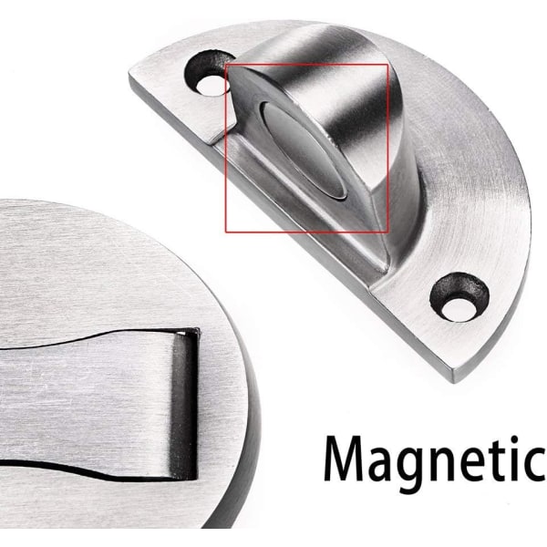 Magnetisk dørstopper uten boring i rustfritt stål