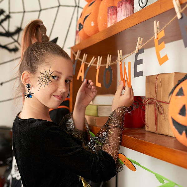 Svarte Gotiske Edderkopp Ørepynt Halloween Røde Krystall Edderkopp Drop Dangle Ørepynt Punk Stil Kors Edderkopp Ørepynt Reptil