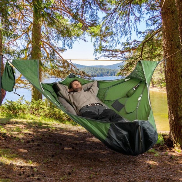 Utendørs Camping Hengekøye, Bærbar Hengeseng med Myggnetting