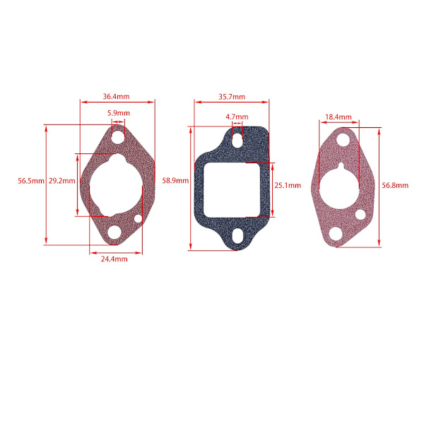 Förgasarpackningssats för Honda GCV160 GCV135 GCV190 GSV190 och HRS216 HRT216 HRB216 HRR216 HRZ216 L