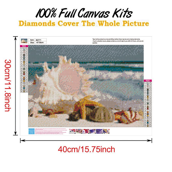 (30x40cm) 5D Diamantmålning Full Drill By Number Kit Embroi