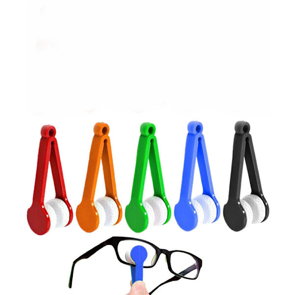 Lasien puhdistusharja Aurinkolasien puhdistustyökalut Mini mikrokuitu puhdistusharja 5 väriä 5 Pack