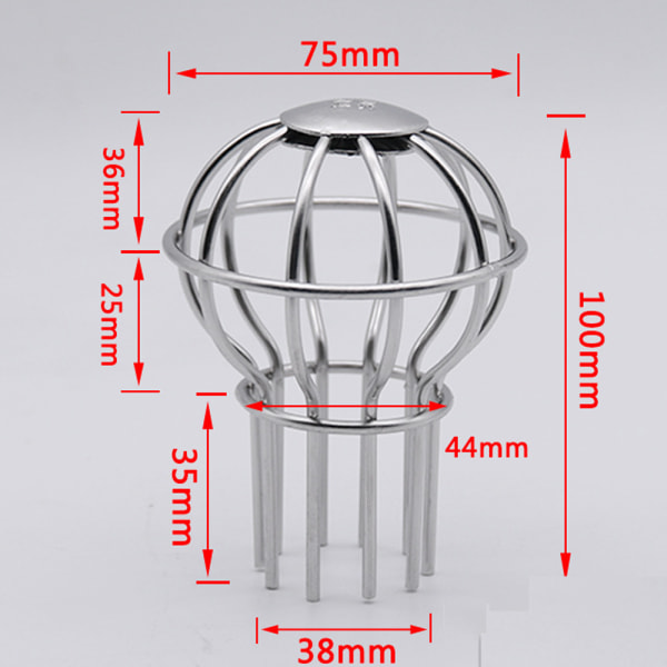 Rennefilter, 1 stk (75 mm), lekkasjerennebeskyttelsesfilter, Wire Ballo