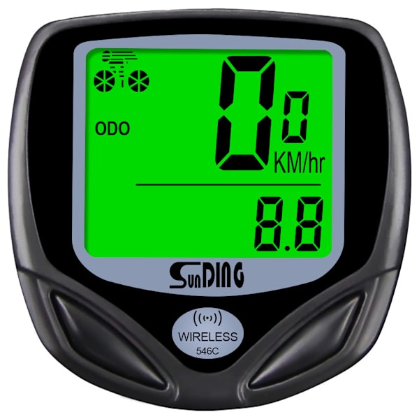 Cykelcomputer med speedometer og kilometertæller - Trådløs, vandtæt cykelcomputer