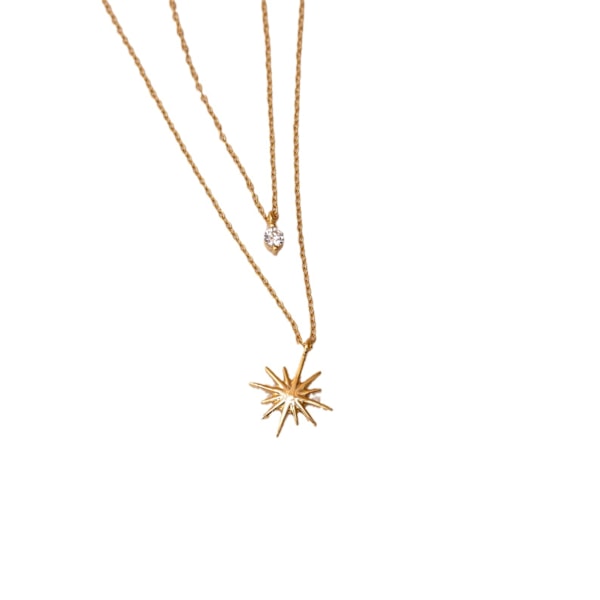Diamanthalskæder til kvinder, Fint 14k Guld Choker Halskæde Simpel Forgyldt Smykker Halskæder til Kvinder Trendy Gave