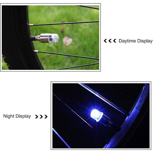 (väri) 4-pack auton rengasventtiilin valo, led-polkupyörän pyörän valo
