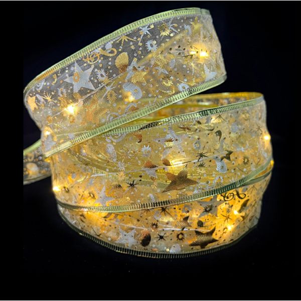 Dekorative juletræ strimmel lys klassisk 32,8 fod 100 LED dobbeltlags hængende lysstrimmel wit