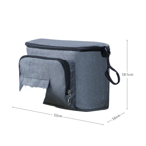 (Blå) Baby Stroller Bag Universal Vandtæt Stroller Opbevaringspose