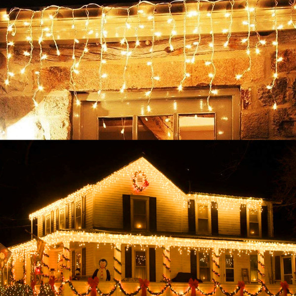 96 LED-valosarjaverho 4m jouluvalot ulko- ja sisätiloihin