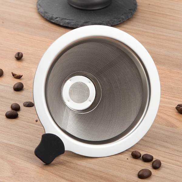 Hæld over kaffefilter, rustfrit stål papirløst kaffefilter, permanent hæld over