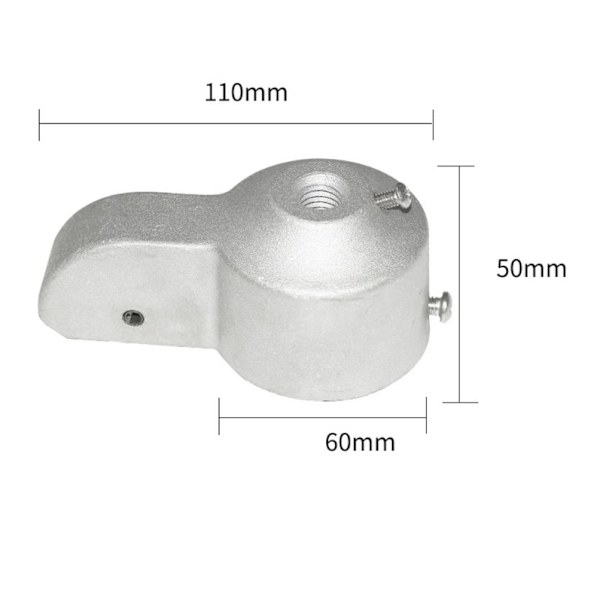 Autentisk flaggstångsvagn med nylontrissa - Silver Cast Aluminium
