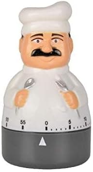 10x6cm Køkken Timer Koge Timer 60 Minutter Nedtællingstimer Mekanisk Timer Kok Formet Alarmur, Velegnet til Børn