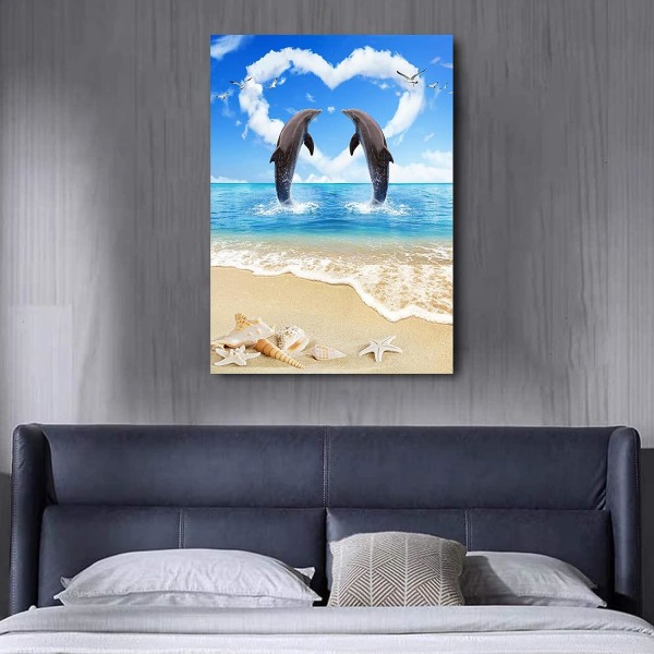 (30x40cm) 5D Diamantmalerisett for voksne for barn Beginn