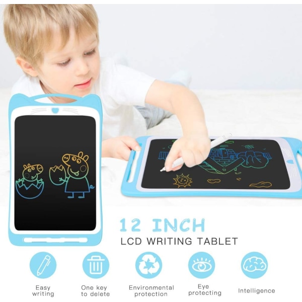 12 tuuman värikäs LCD lasten kirjoitustabletti (sininen), Slate Elect