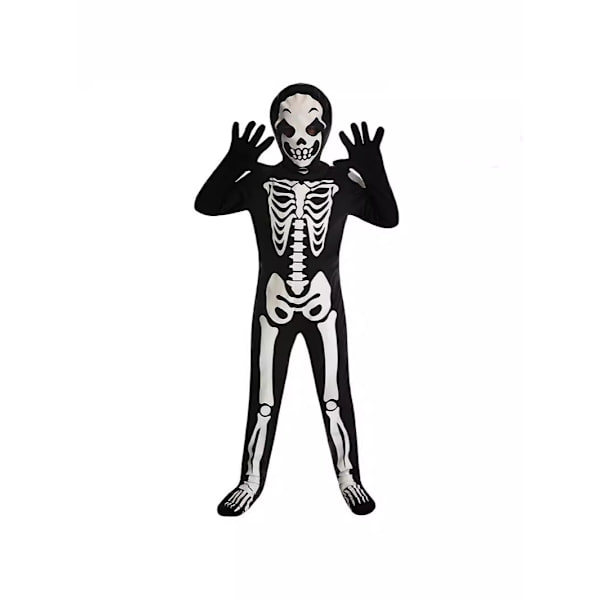 1 stk. Ghost Creations Halloween Fierce 3D Skelet Kostume Sæt Velegnet til Børn Halloween Dr S