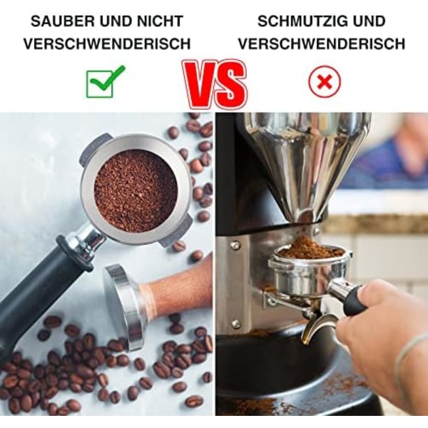 Kaffe Dosering Ring 51mm, Universal Espresso Trakt - Aluminium - Presis Fylling av Kaffe Pulver for Trakt, Brygging Bue