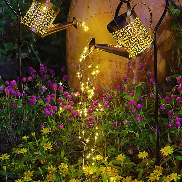 Pieces Home Lyslenker, 10m 100 LED Batteridrevet Feelyss, Varmt Hvit Gardinlys for Innendørs Utendørs, Holi