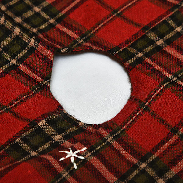 Buffalo Plaid Juletræsskørt, 42 Tommer Ternet Træ Rustik S