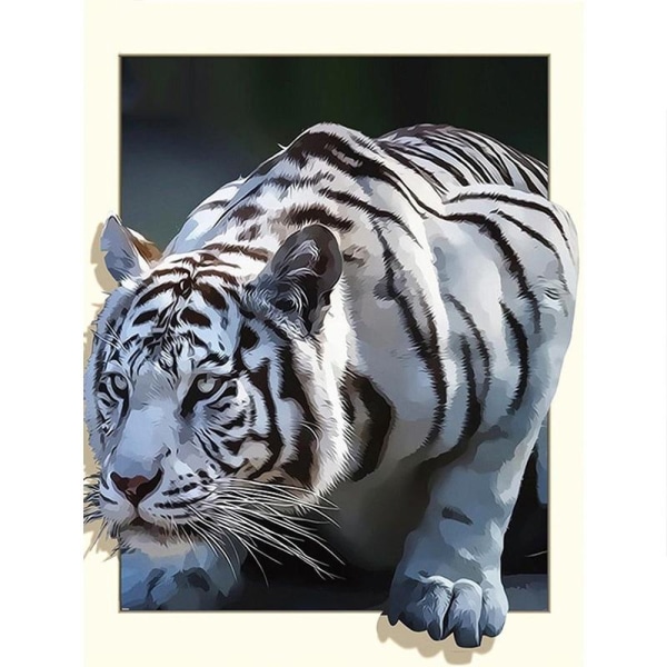 (30x40cm) 5D tee-se-itse diamond painting "Animal Tiger" 3D Diamond E