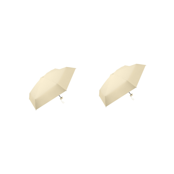 2 Mini Sammenleggbar Paraply Liten Paraply Kompakt Paraply med Stor