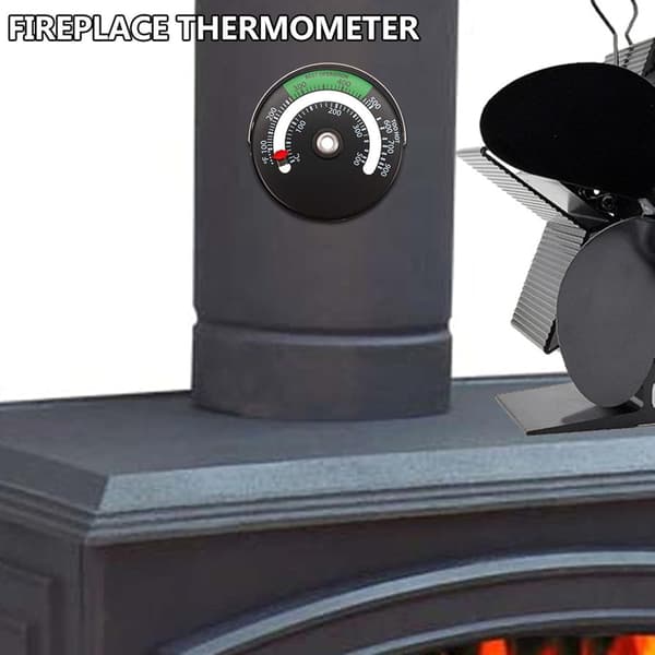 Eldstadstermometer, Magnetisk Spistermometer, Värmerörstermometer, Temperaturmätare för Vedugn
