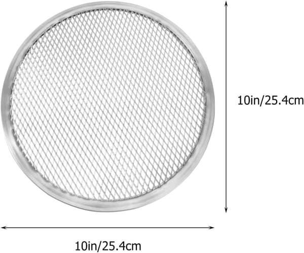 25,4 cm - Rund non-stick grillplade - Grilltilbehør - Pizzaplade med huller - Netdisk