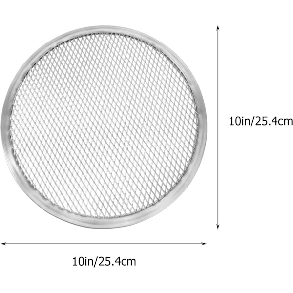 25,4 cm - Rund non-stick grillplate - Grilltilbehør - Pizzatallerken med hull - Nettskive