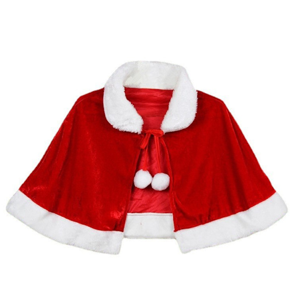 Mors juldräkt Mini röd sammetscape Sjal Tomten C