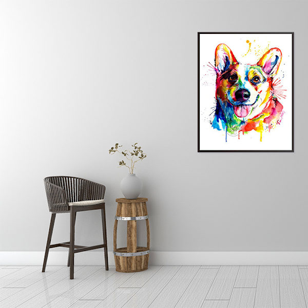 30 × 40 Graffiti-koiran timanttimaalaus (30 * 40, 1 kpl) Diamon