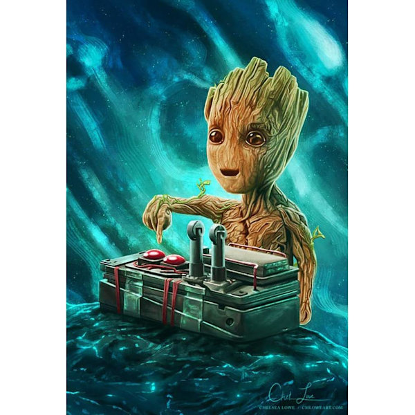 (30x40cm)30x40cm Groot The Avengers DIY 5D Diamantbroderi