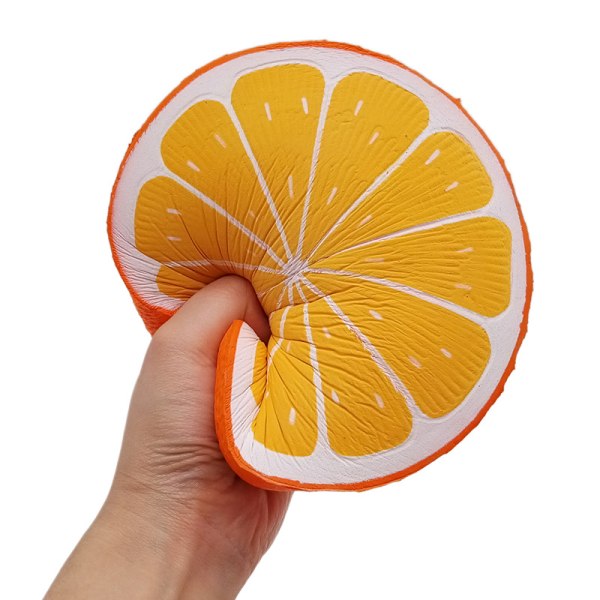 Klemme leker oransje gigantisk sakte stigende anti-stress leker Squishy Kawaii frukt