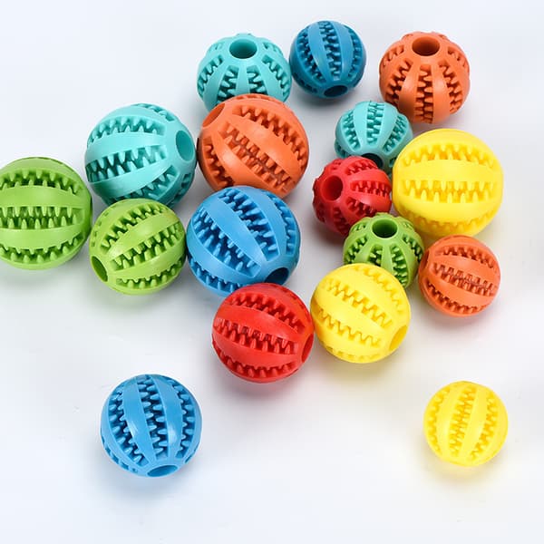 Baseball mint Fun, luonnonkumi, ø 7 cm koirille - hieroo