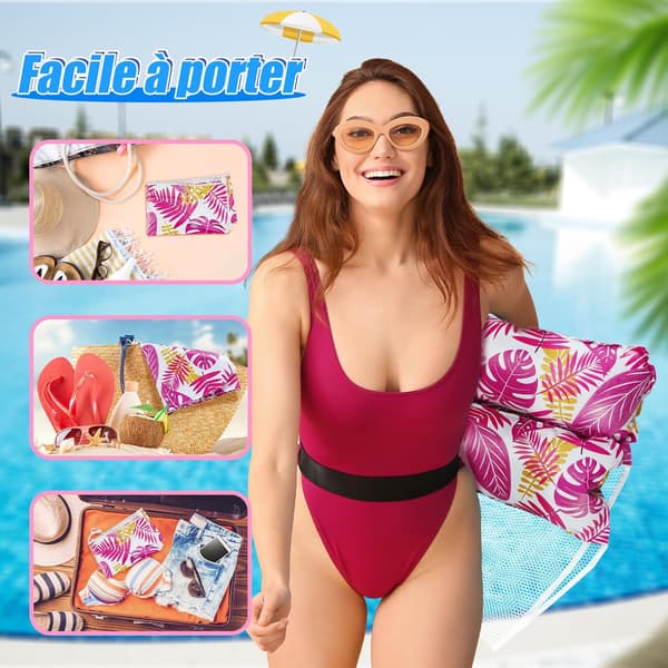 XL Pool Float, 2-delt Poolmadras, 4-i-1 Voksen Float, Oppustelig Voksenmadras